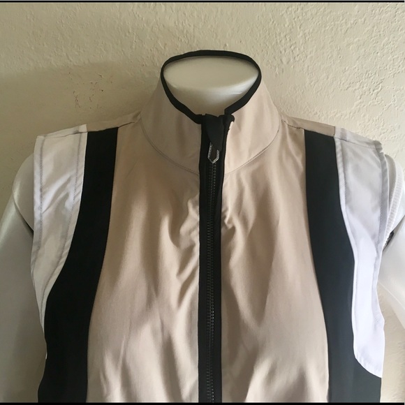 REED REED KRAKOFF Beige, Black & White Zip up Vest - Picture 4 of 8